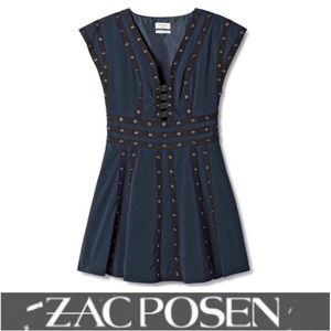NWT Zac Posen for Target Navy Snap Tape Dress